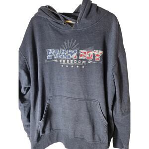 FARM BOY Black Fade FREEDOM Nothing Grows Without It Pullover Hoodie SZ 2XL